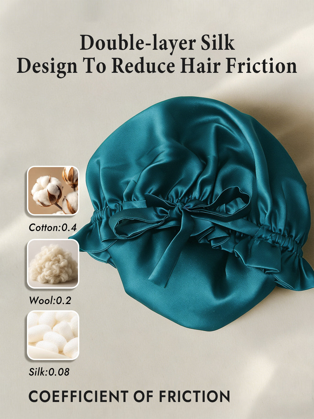 [Teal] SilkSilky  Sleep Cap 002