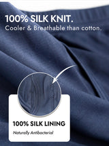 [Dark Blue] SilkSilky  100% Silk Jersey Men's Underwear 002