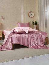 [PaleMauve+LightPink] SilkSilky  25Momme Bedding Set 002