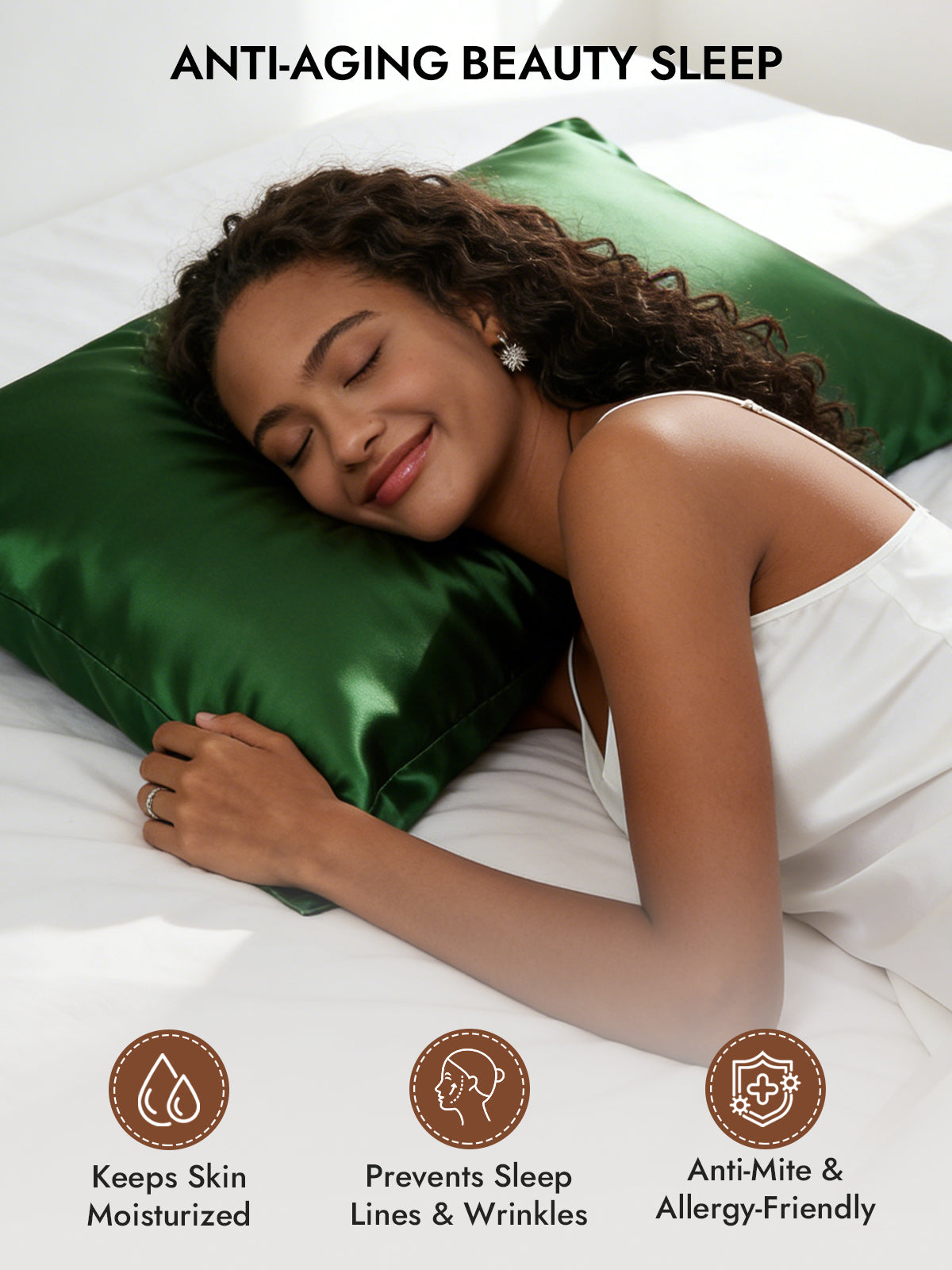 [Dark Green] SilkSilky  30Momme Pure Silk Pillowcase 003