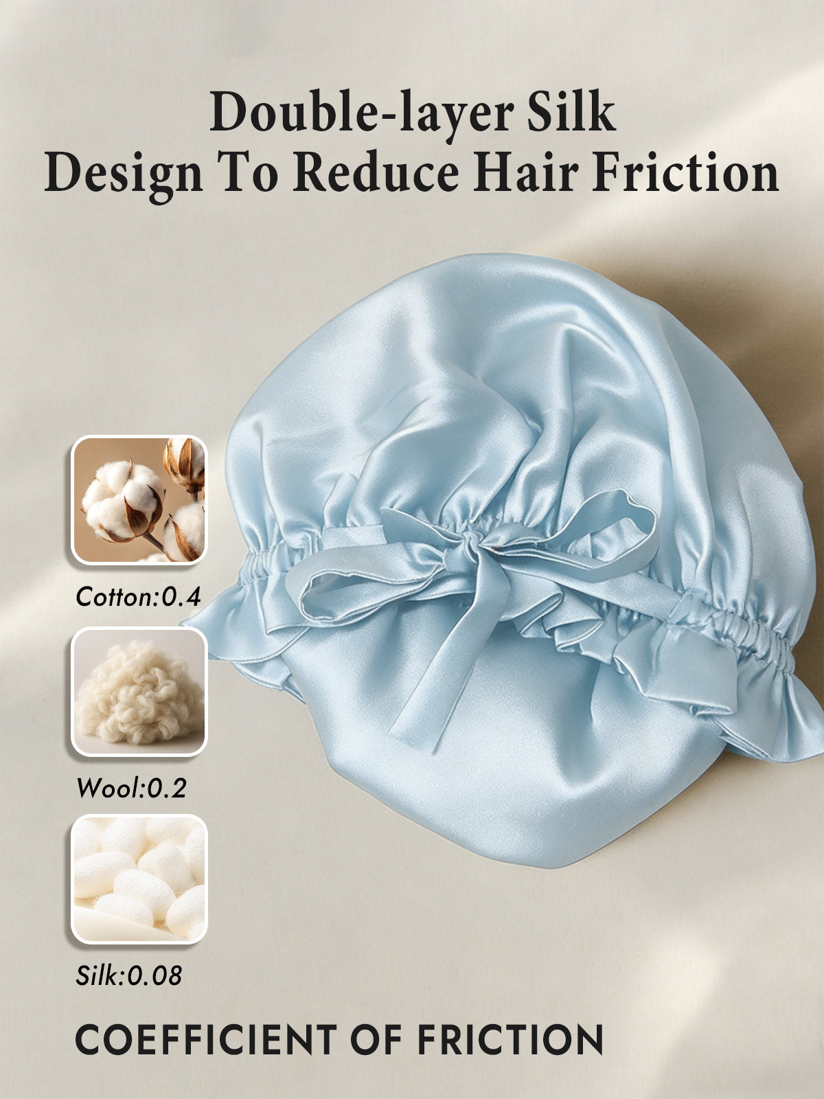 [Light Blue] SilkSilky  Sleep Cap 002