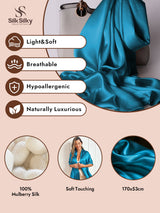 [Teal] SilkSilky  Scarf 002