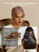 [Pale Mauve] SilkSilky  22Momme Pure Silk Sleep Cap 004