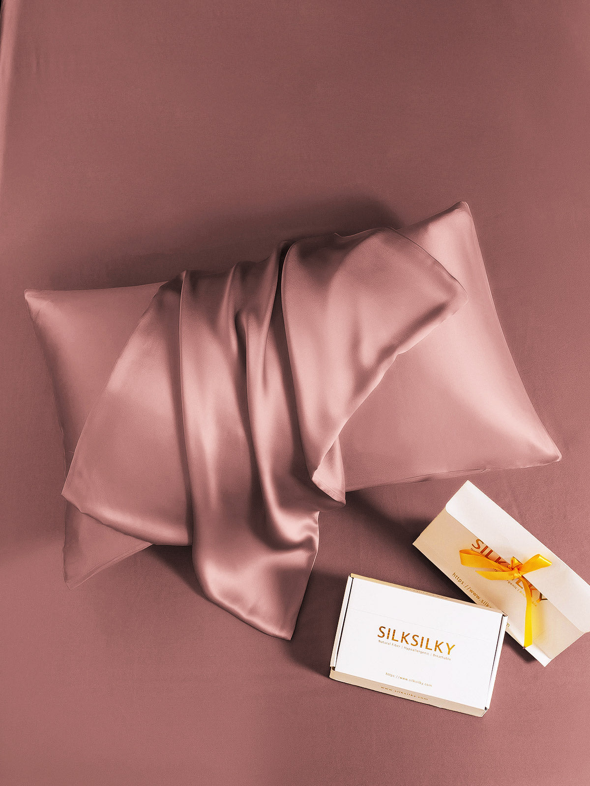 [Pale Mauve] SilkSilky  22Momme Pillowcase 004