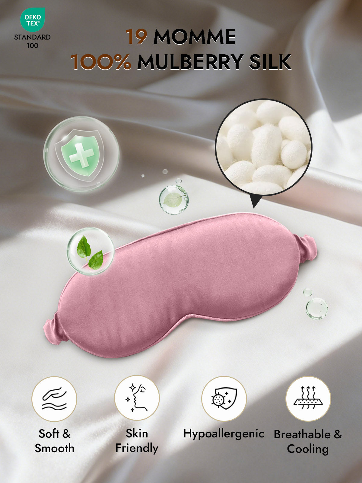 [Pale Mauve] SilkSilky  Pure Silk Eye Mask 002
