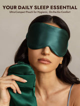 [Dark Green] SilkSilky  Pure Silk Eye Mask 006