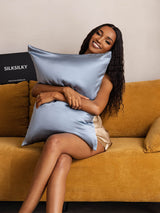 [Grayish Blue] SilkSilky  19Momme Pillowcase 005