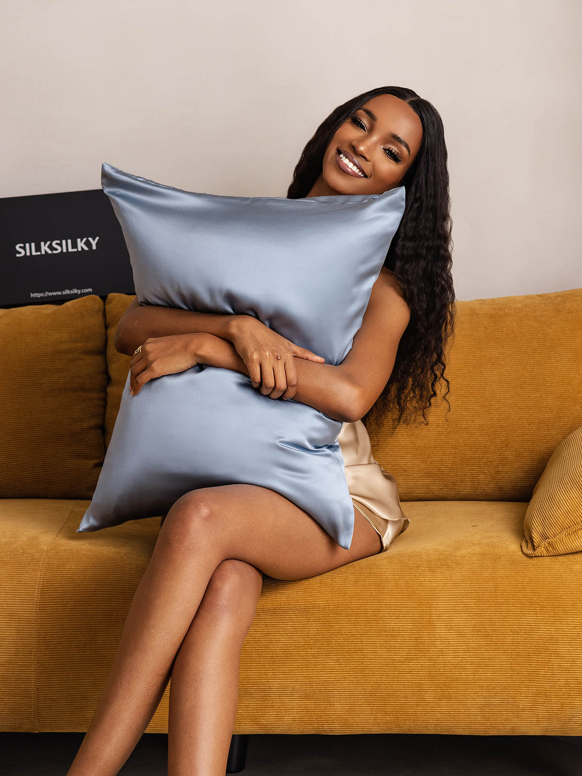 [Grayish Blue] SilkSilky  22Momme Pillowcase 006