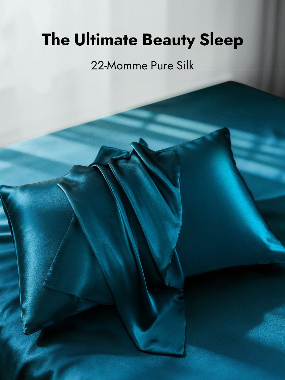 [Teal] SilkSilky  22Momme Pillowcase 001