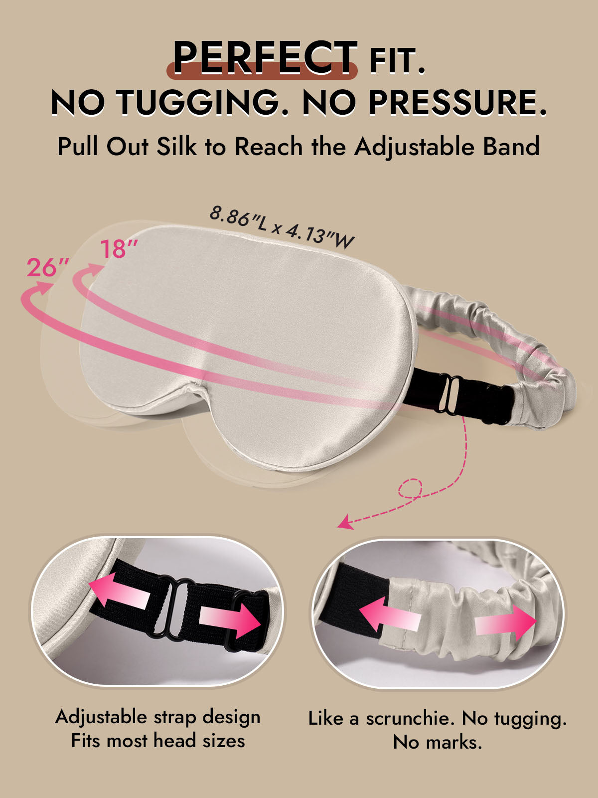 [Light Gray] SilkSilky  22Momme Eye Mask 004