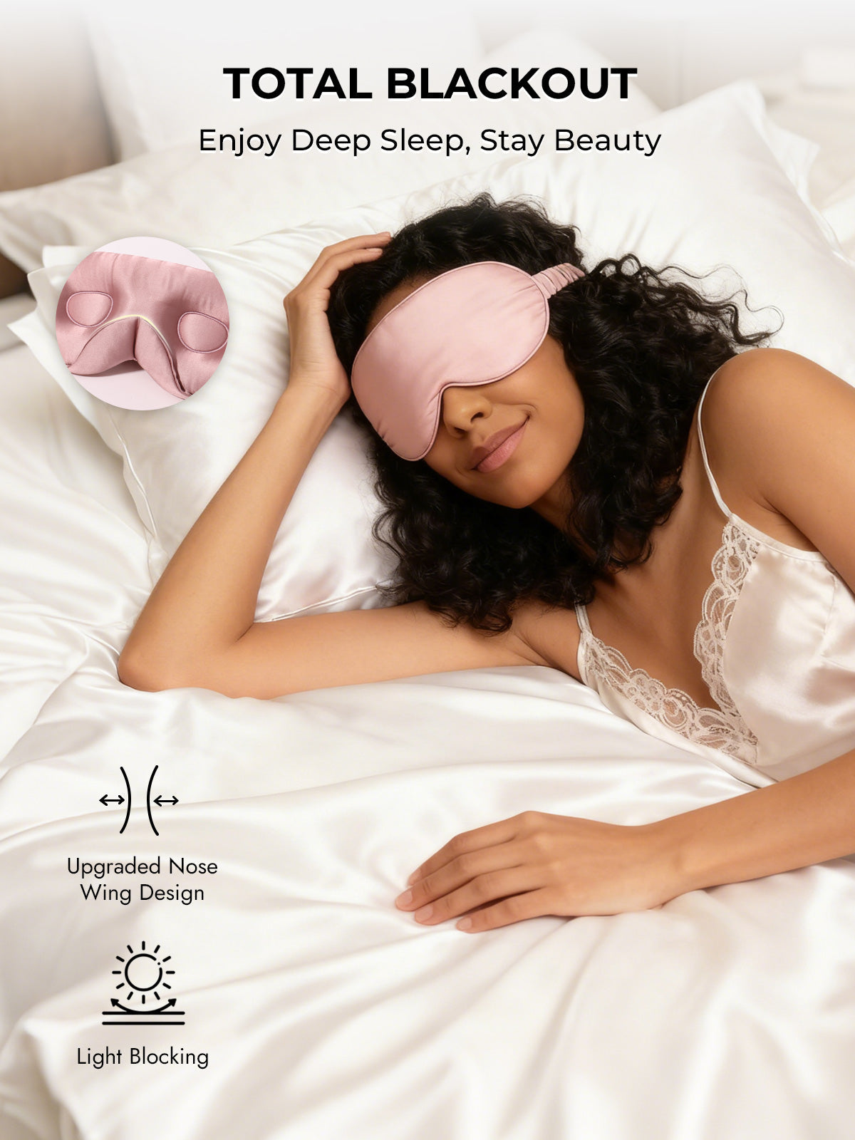 [Pale Mauve] SilkSilky  Pure Silk Eye Mask 005