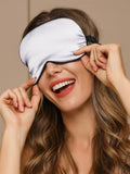 SilkSilky US 19Momme Pure Silk Eye Mask Silver 004