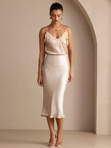 [Beige] SilkSilky  Skirt 007