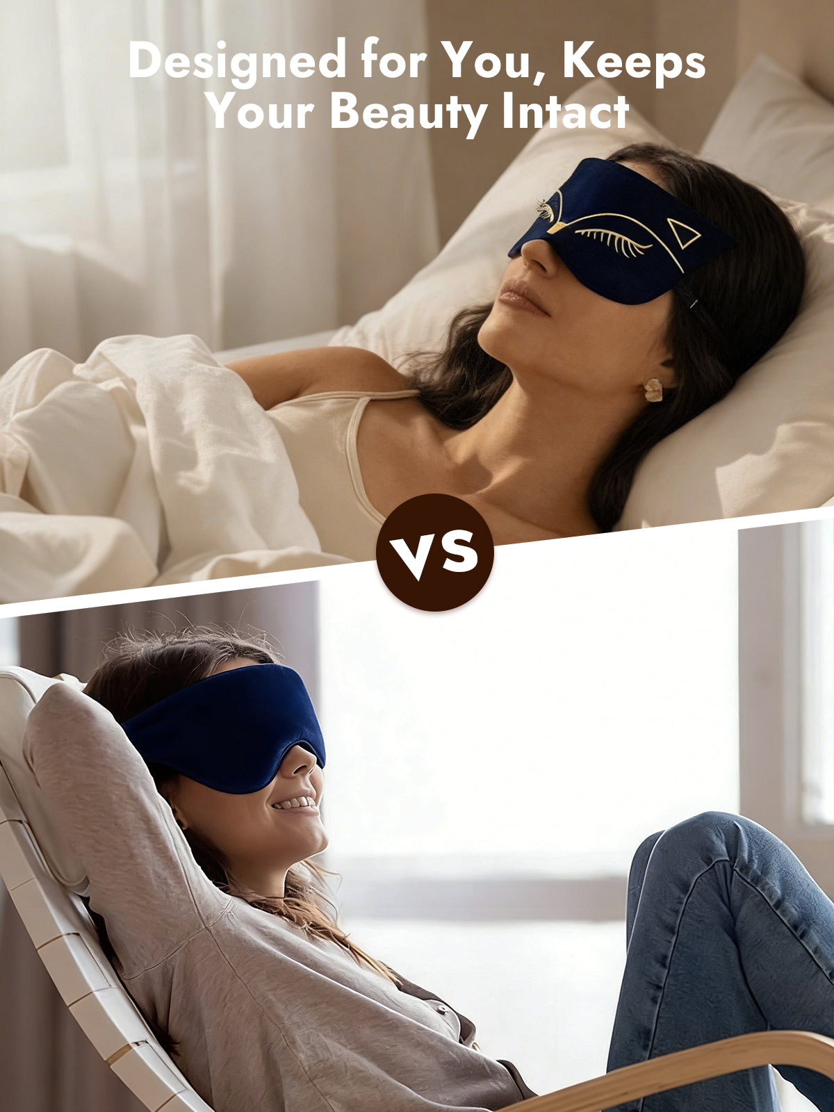 [Dark Blue] SilkSilky  Pure Silk Eye Mask 005