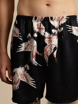 [Black] SilkSilky 19Momme Mens Sleep Bottoms 004