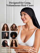 [Black] SilkSilky  Pure Silk Sleep Cap 005