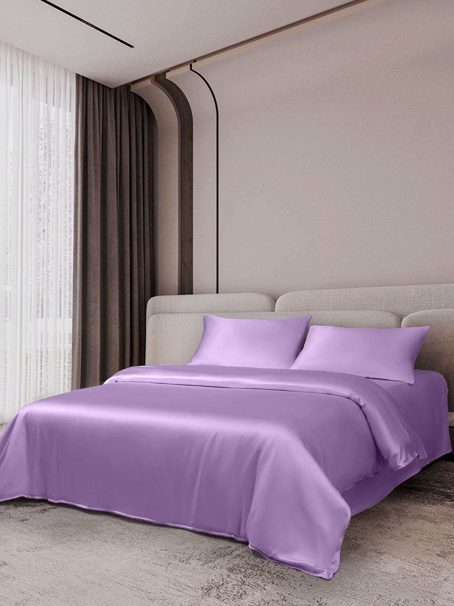 [Lavender] SilkSilky  19Momme Bedding Set 002