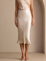 [Beige] SilkSilky  Skirt 001