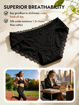 [Black] SilkSilky  100% Silk Jersey Panty 004