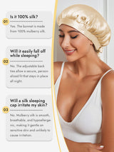 [Champagne] SilkSilky  Sleep Cap 005