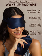 [Dark Blue] SilkSilky  Pure Silk Eye Mask 005