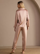 [Tuscany] SilkSilky  Long Sleeve Lapel Collar Women's Pajamas 002
