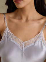 [Silver] SilkSilky  Spaghetti Strap Sweetheart Neck Nightgown 004