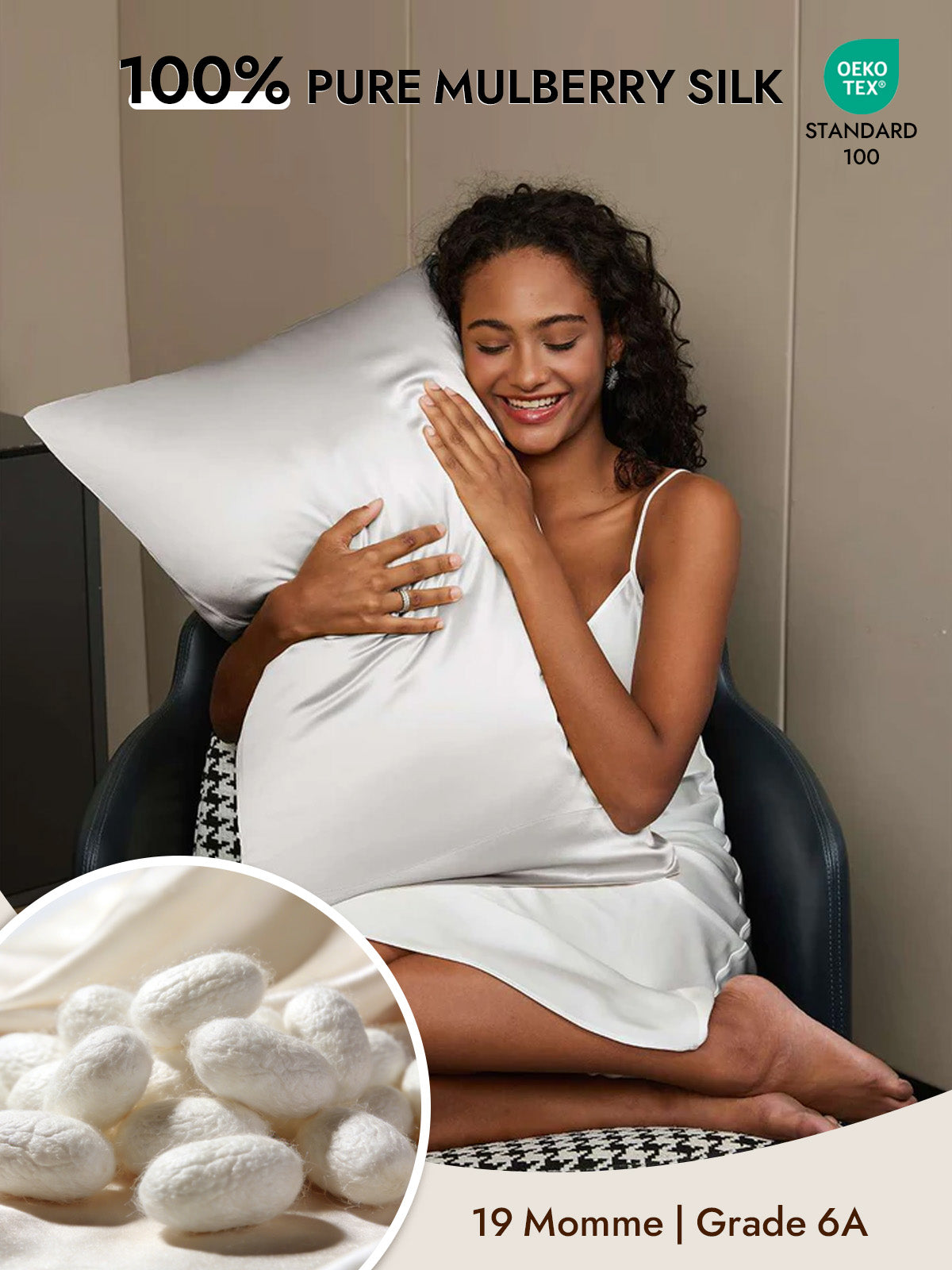 [Silver] SilkSilky  19Momme Pure Silk Pillowcase 002