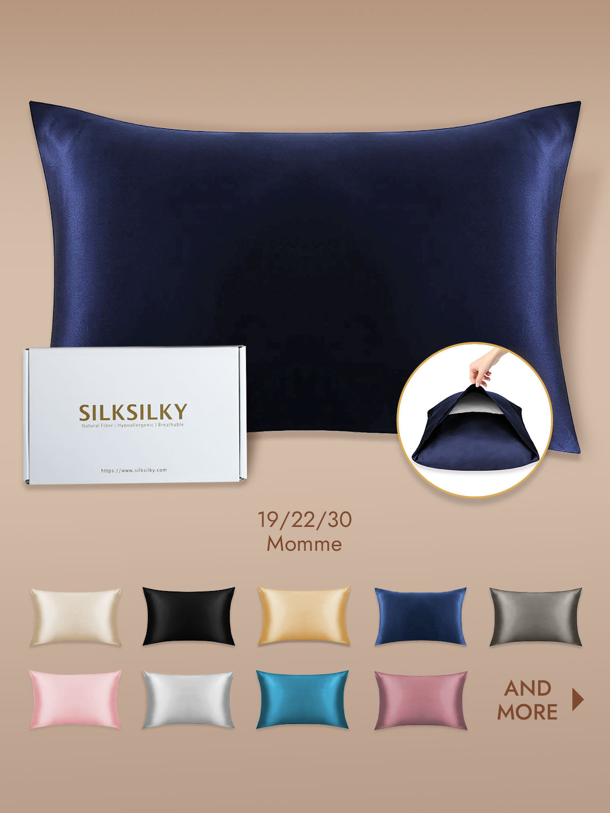 100% Mulberry Silk Pillowcase with Envelope Closure