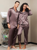 SilkSilky US Pure Silk Long Sleeve Couple Coffee 003