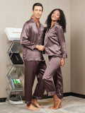 SilkSilky US Pure Silk Long Sleeve Couple Coffee 004