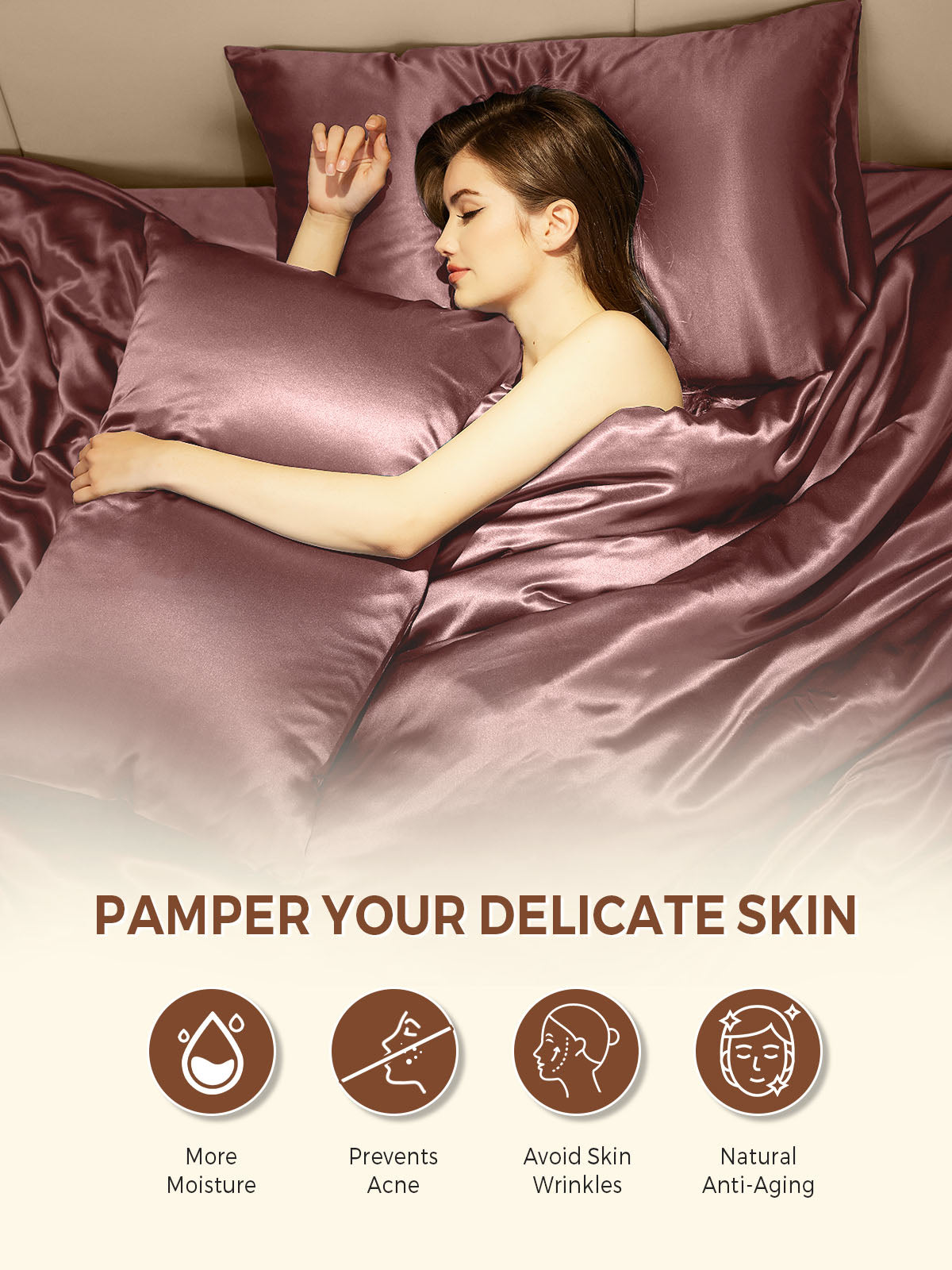 19Momme 100% Mulberry Silk Pillowcase - Envelope Closure