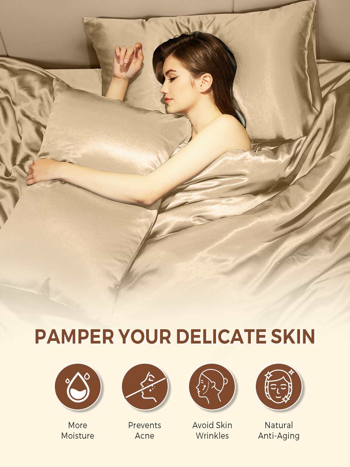 19Momme 100% Mulberry Silk Pillowcase - Envelope Closure