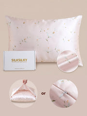 19Momme 100% Mulberry Silk Pillowcase - Snowbud Lily