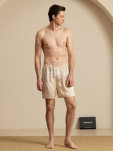[Champagne] SilkSilky 19Momme Mens Sleep Bottoms 005
