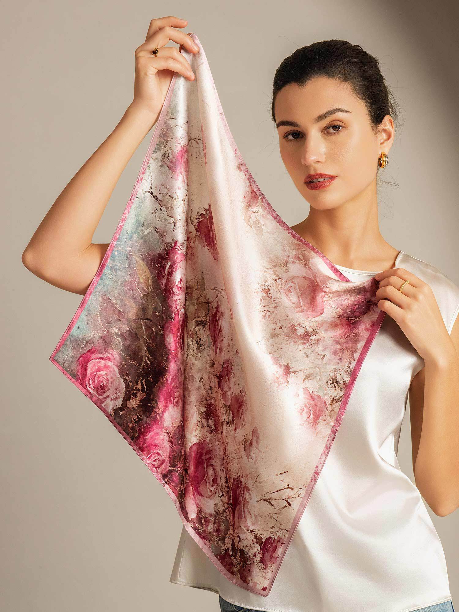 [P103] SilkSilky  Pure Silk Scarf 004,