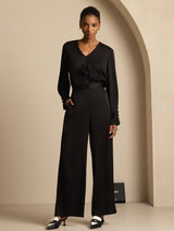 [Black] SilkSilky 19Momme Silk Womens Pants 006