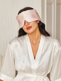 SilkSilky US 19Momme Pure Silk Eye Mask Floral 001