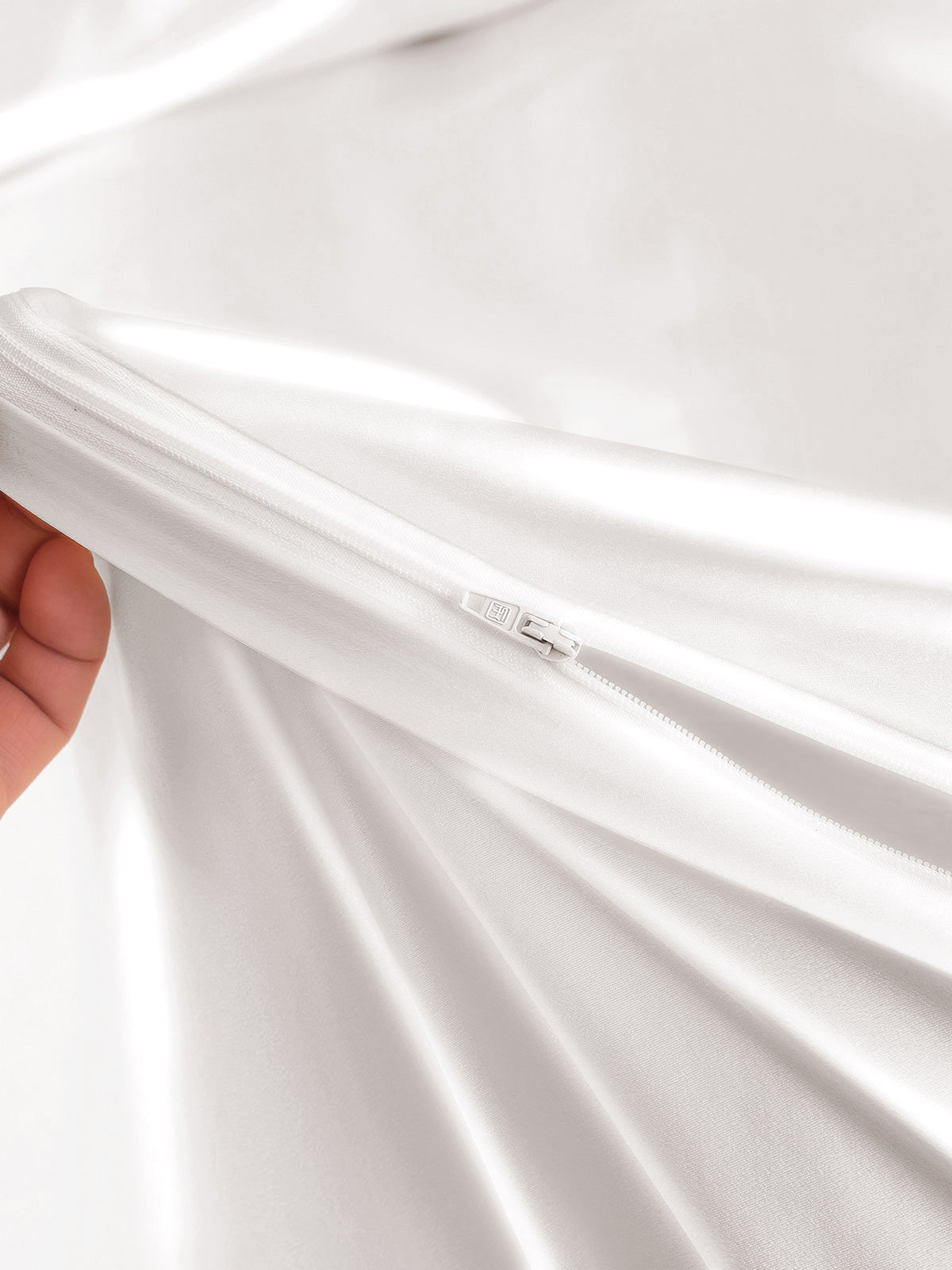 [White] SilkSilky  25Momme Pure Silk Bedding Set 005