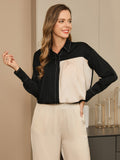 Clearance(US Warehouse) - Silk Patchwork Casual Oversize Shirt