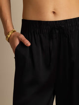 [Black] SilkSilky 19Momme Silk Womens Pants 006