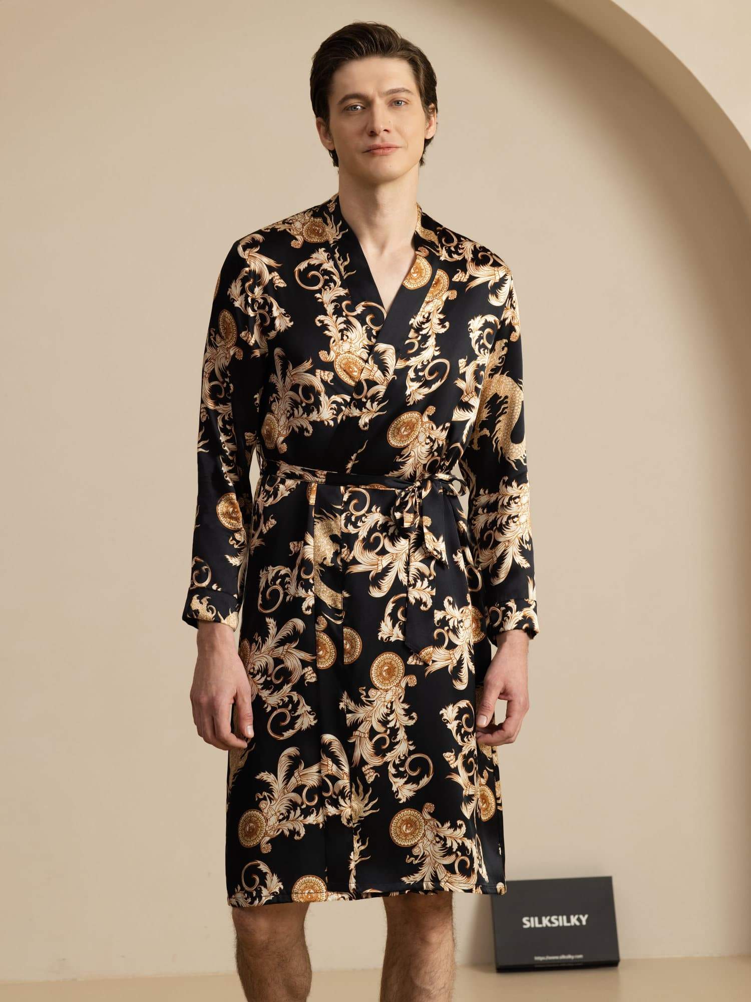 chiffon silk dress Nuichan women's modest maxi dress, long sleeve dress in chiffon fabric