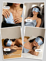 [Light Blue] SilkSilky  Pure Silk Eye Mask 007