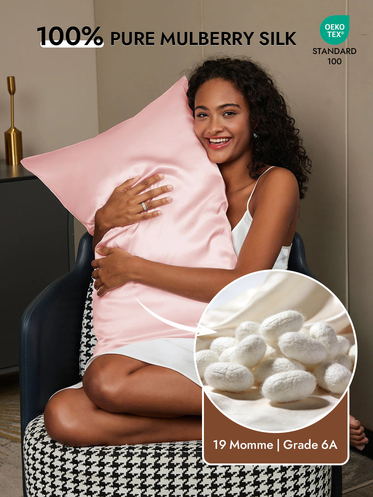[Pink] SilkSilky  19Momme Pure Silk Pillowcase 002