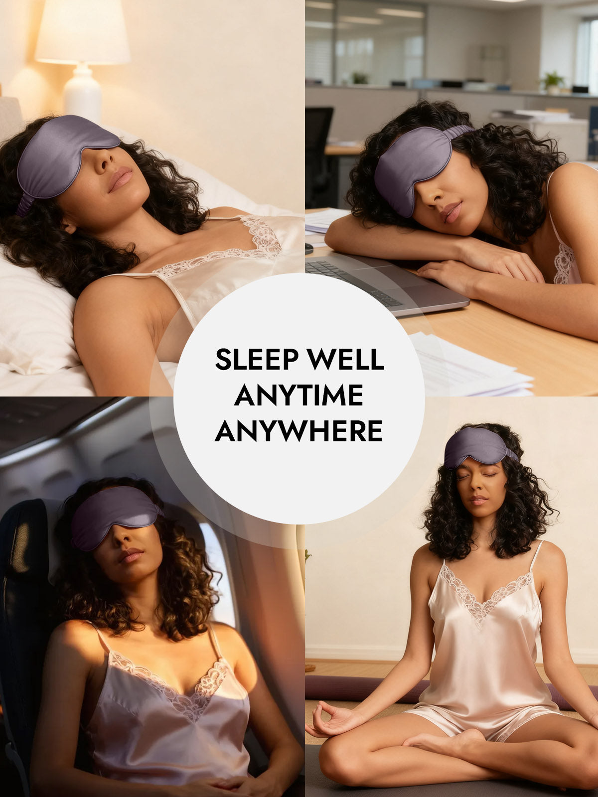 [Dark Gray] SilkSilky  Pure Silk Eye Mask 007