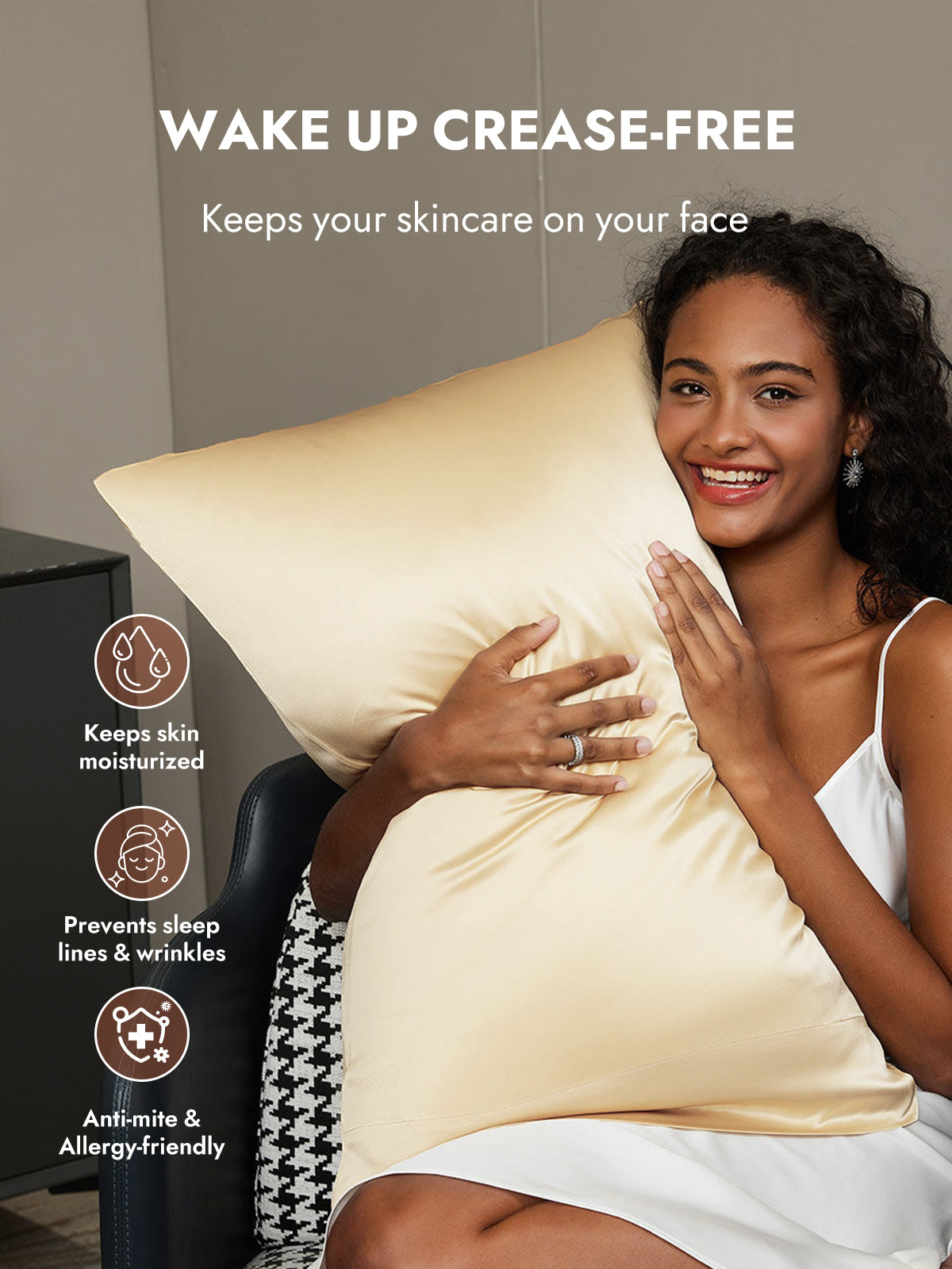 [Beige] SilkSilky  22Momme Pillowcase 004