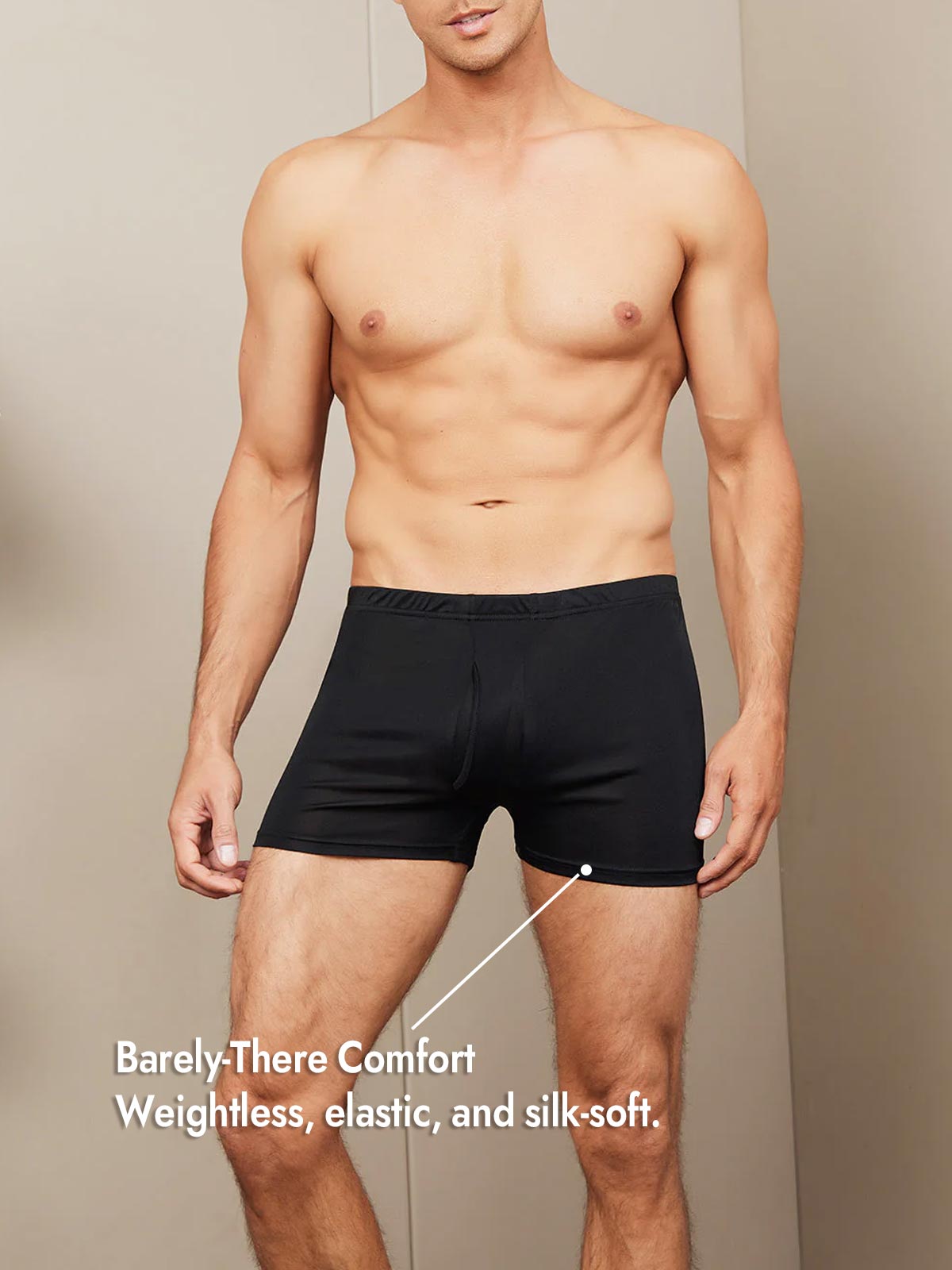 [Black] SilkSilky  100% Silk Jersey Men's Underwear 004
