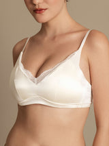 [White] SilkSilky  Bra 006