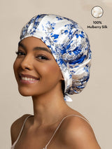 [Blue and White Porcelain] SilkSilky  Sleep Cap 001
