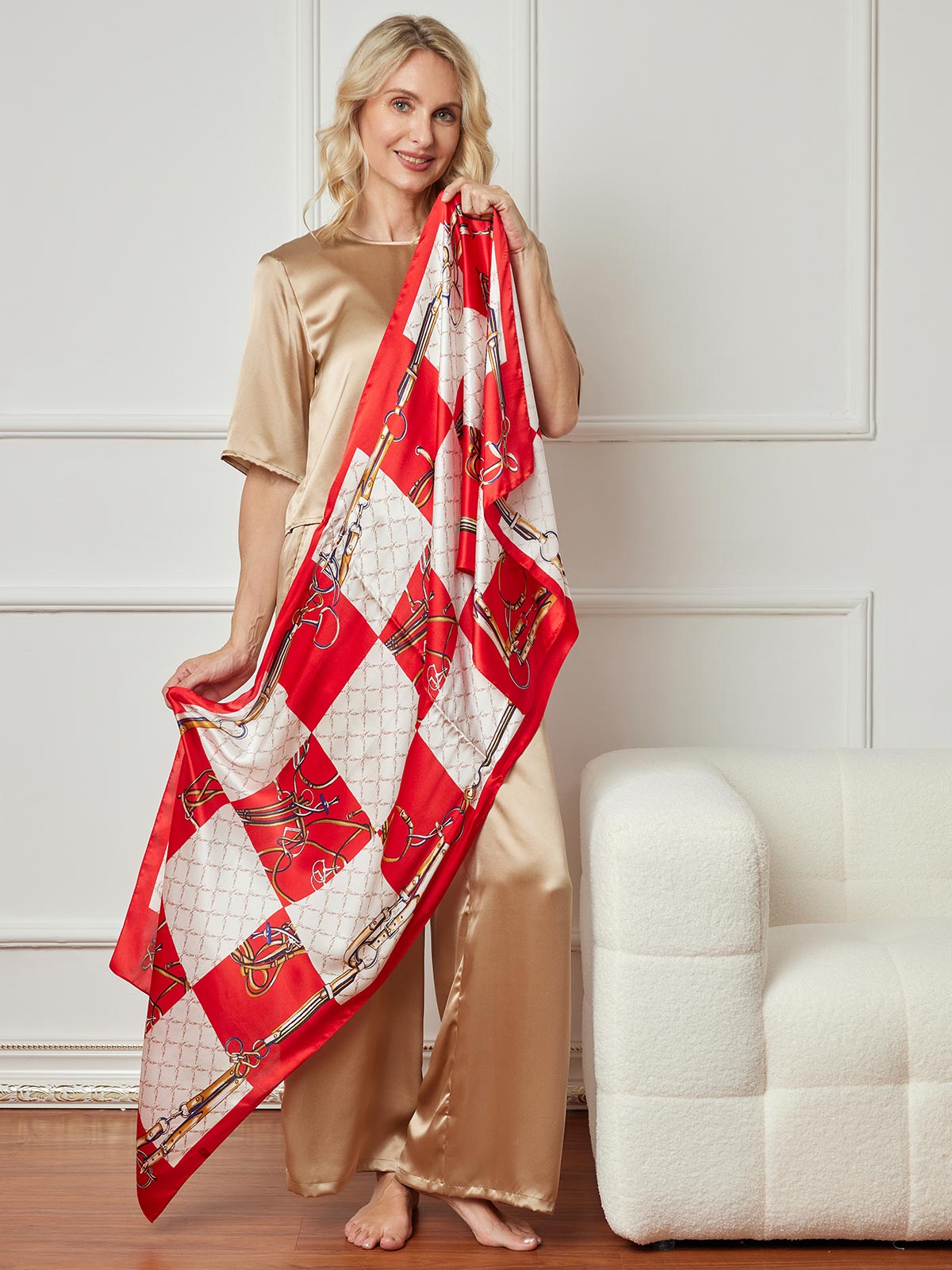 [P022] SilkSilky  Pure Silk Scarf 005,